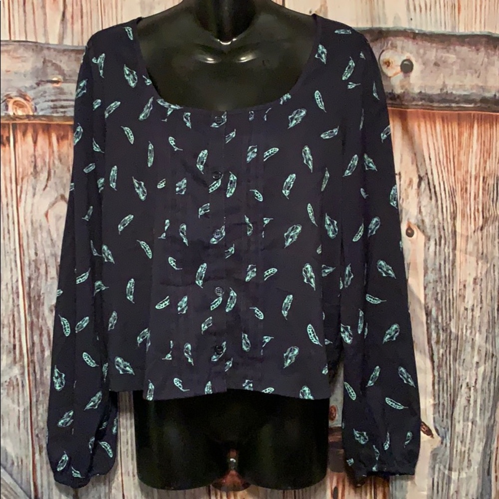 Mudd Navy Top Size Medium